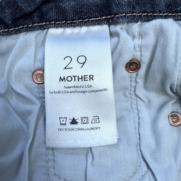 MOTHER The Looker Ankle Fray Skinny Mid Rise Jean Girl Crush Blue Wash Size 29 - Picture 12 of 14